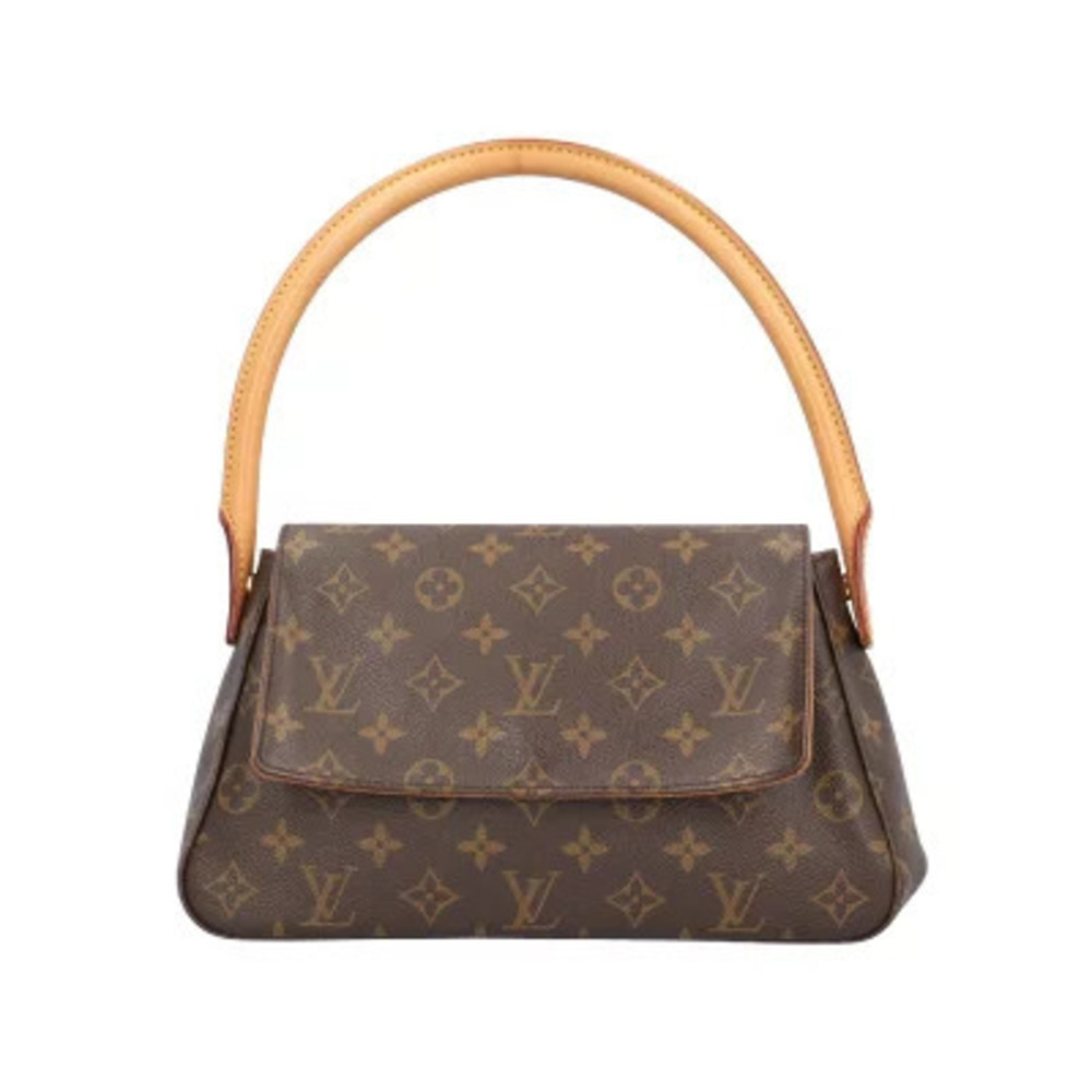 Louis Vuitton Looping Monogram Shoulder Bag Canvas Brown